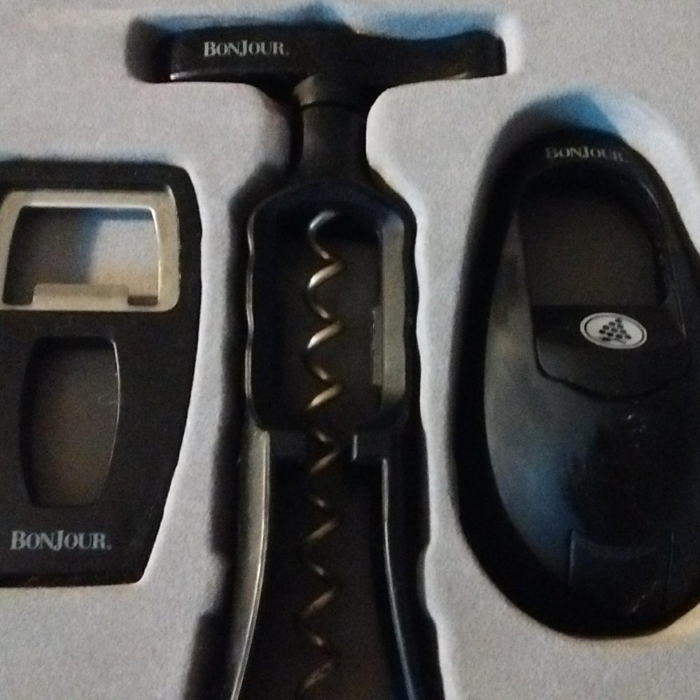 Bonjour Cork & Cap Complete Boxed Bar Tool Kit Set